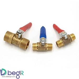 شیر 1/4*1/4 دسته گازی